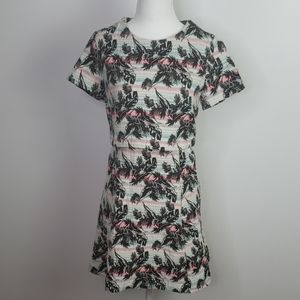 Topshop Tropical Print Trendy Mini Dress, Sz. 6